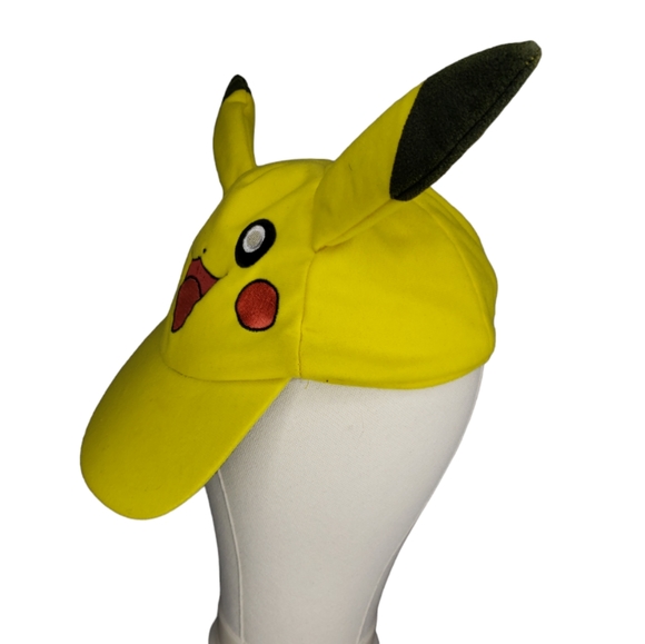 Pokémon Pikachu Stand-up Ears Neon Yellow Cartoon All Ages Character Ball Cap - Picture 3 of 6